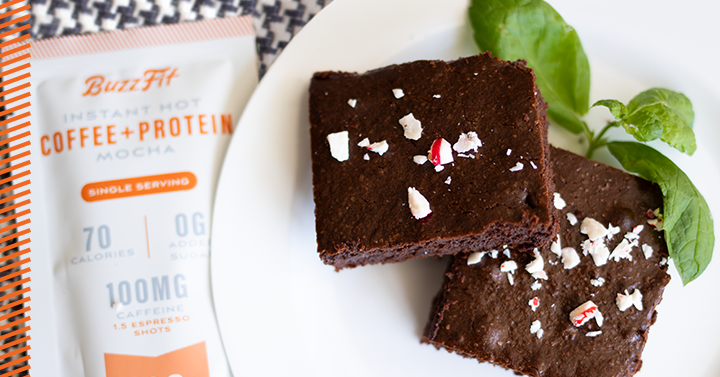 Peppermint Mocha Protein Coffee Brownies